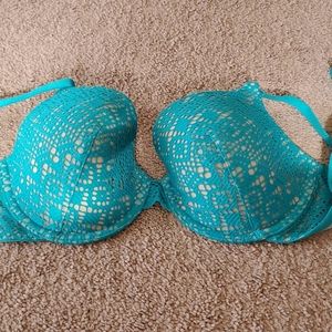 Bra Victoria secret teal blue 36c laced